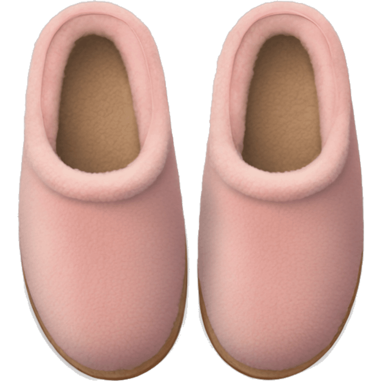 pair of soft pink ugg slippers emoji