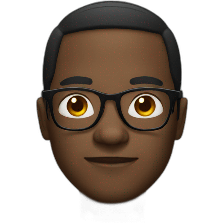 black guy with glasses emoji