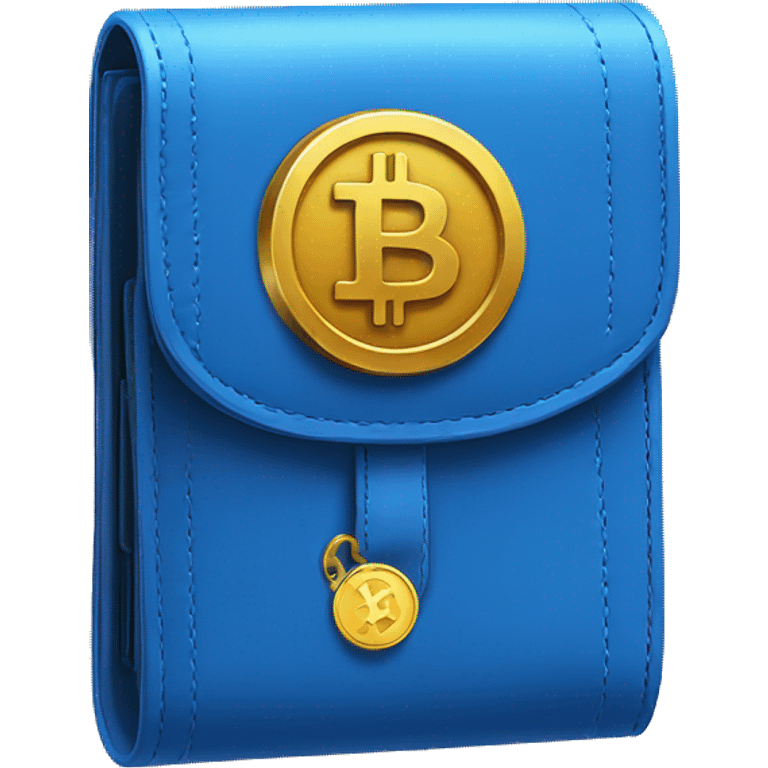 blue lether crypto wallet emoji