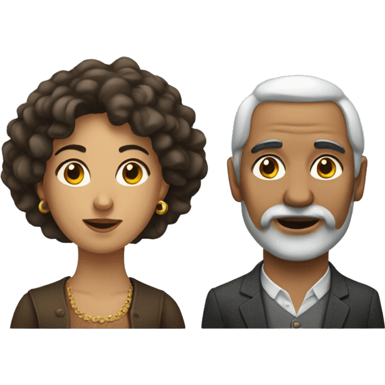 Georgian man and woman emoji