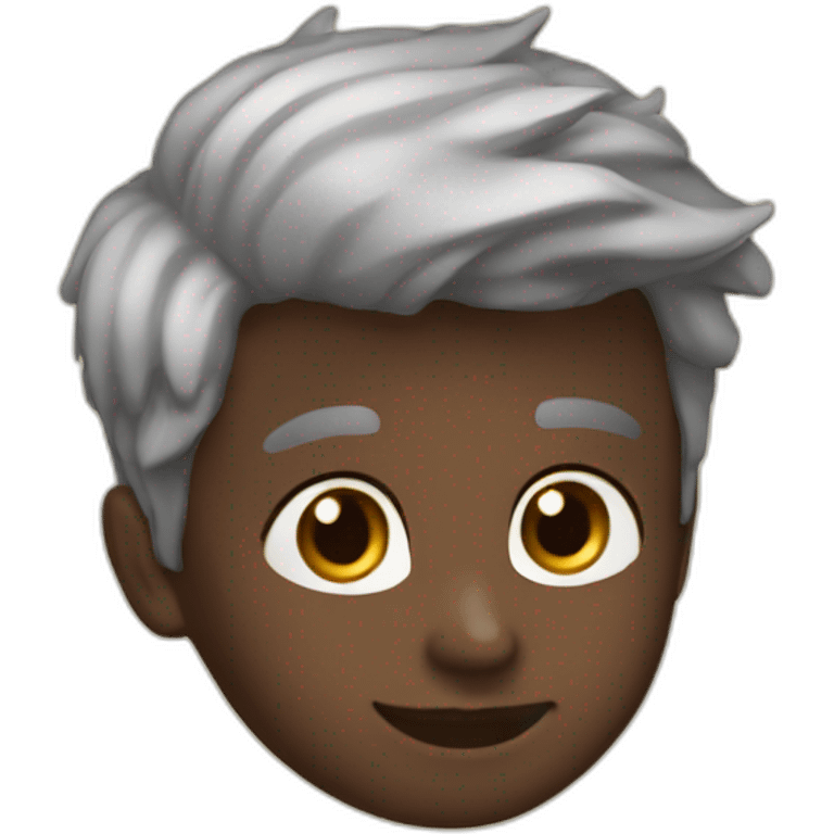 Garçon taper emoji