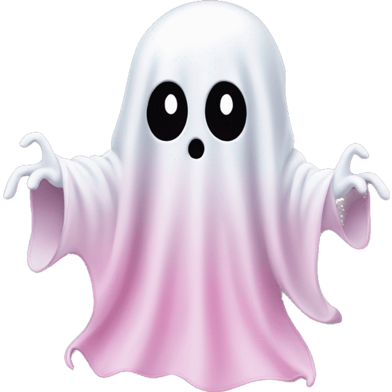 Ghost but pink and cutie on Halloween  emoji