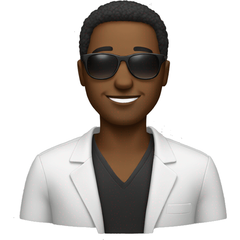 Black man with sunglasses emoji