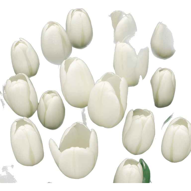 White tulips emoji