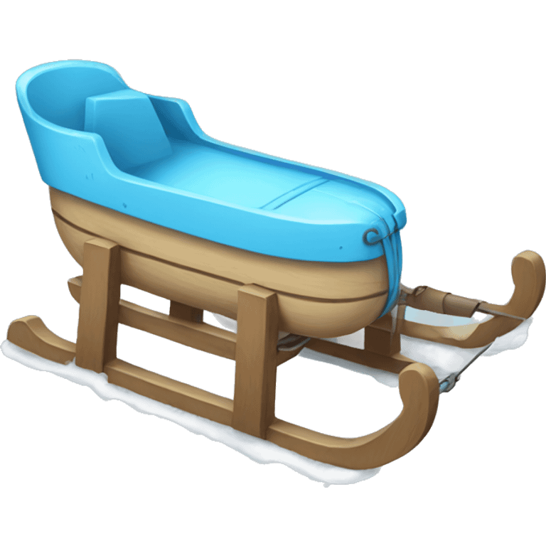 sled with light blue decorations emoji