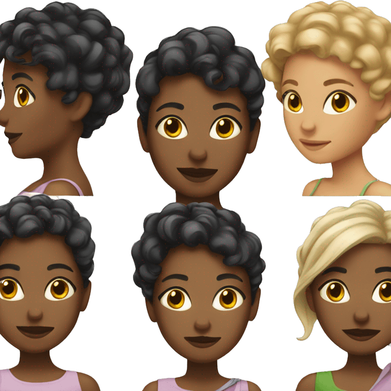 Beautiful black woman with a pixie  emoji