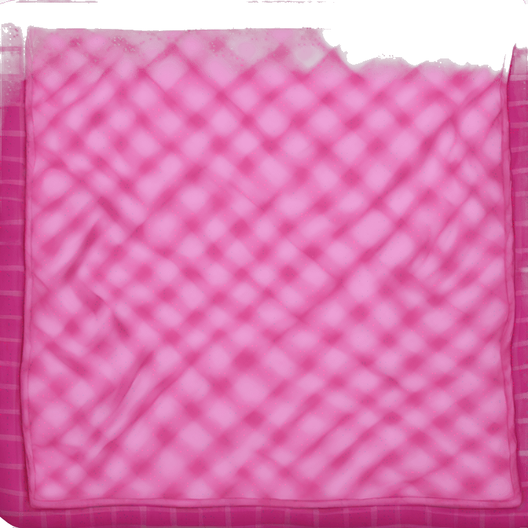 pink plaid blanket folded emoji