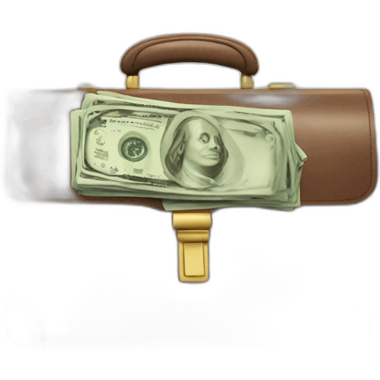 briefcase with money emoji