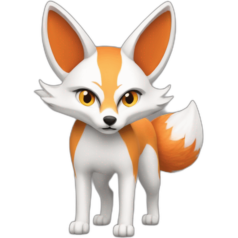 fox with fan of 9 tails at back emoji