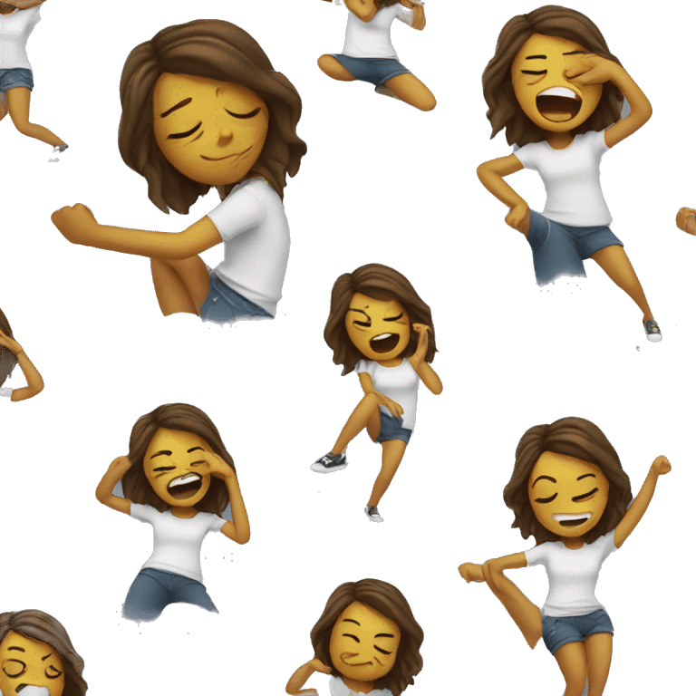 Girl doing the dab  emoji