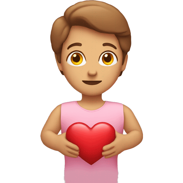 person holding heart emoji