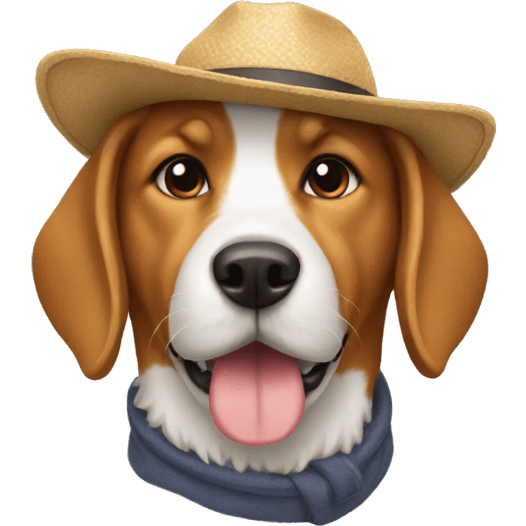 Dog with hat emoji