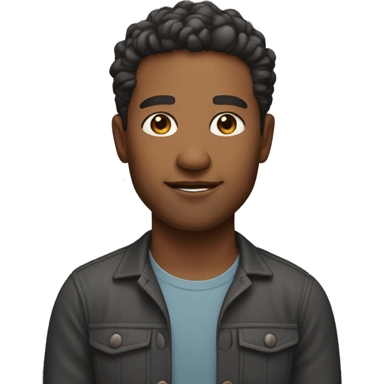 Handsome Tech Founder with light brown skin emoji