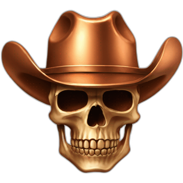 skull-copper-with-cowboy-hat emoji