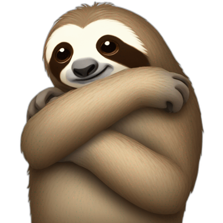 hugging sloth emoji