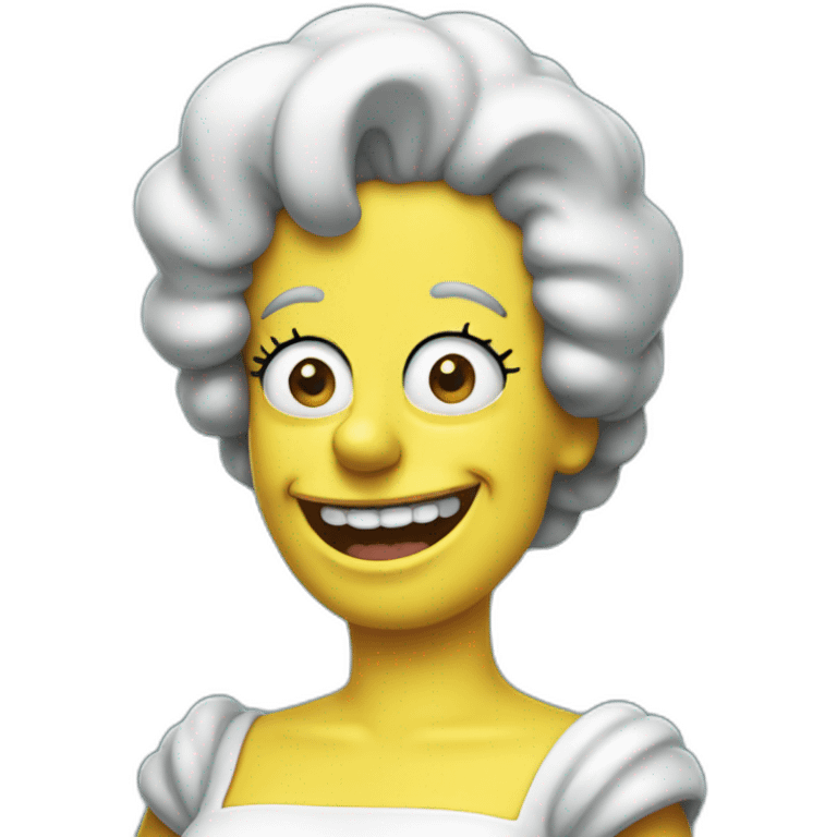 marge simpsons smiling emoji