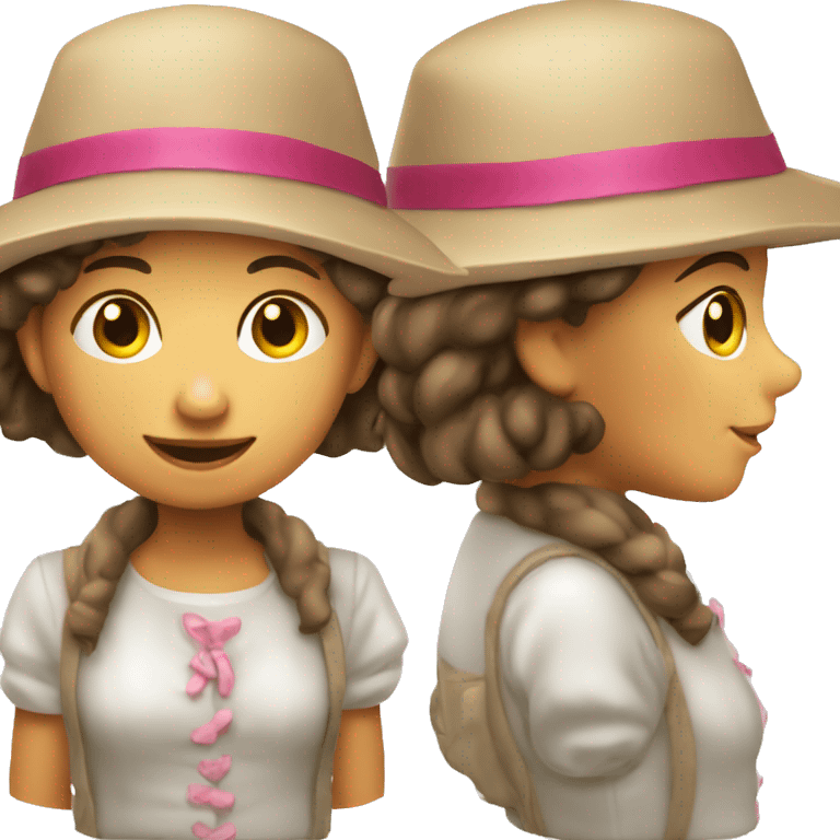 Petite fille avec un chapeau  emoji