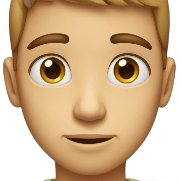 Boy raising eye brow emoji