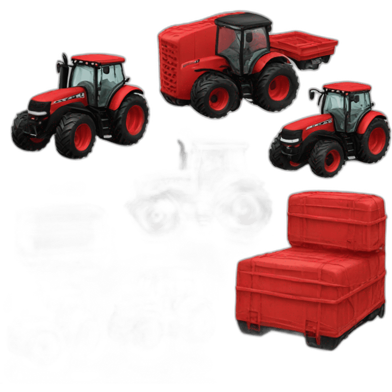 red tractor case ih  emoji