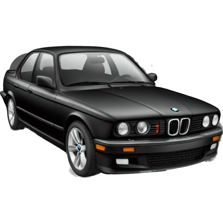 Bmw car in black colour  emoji