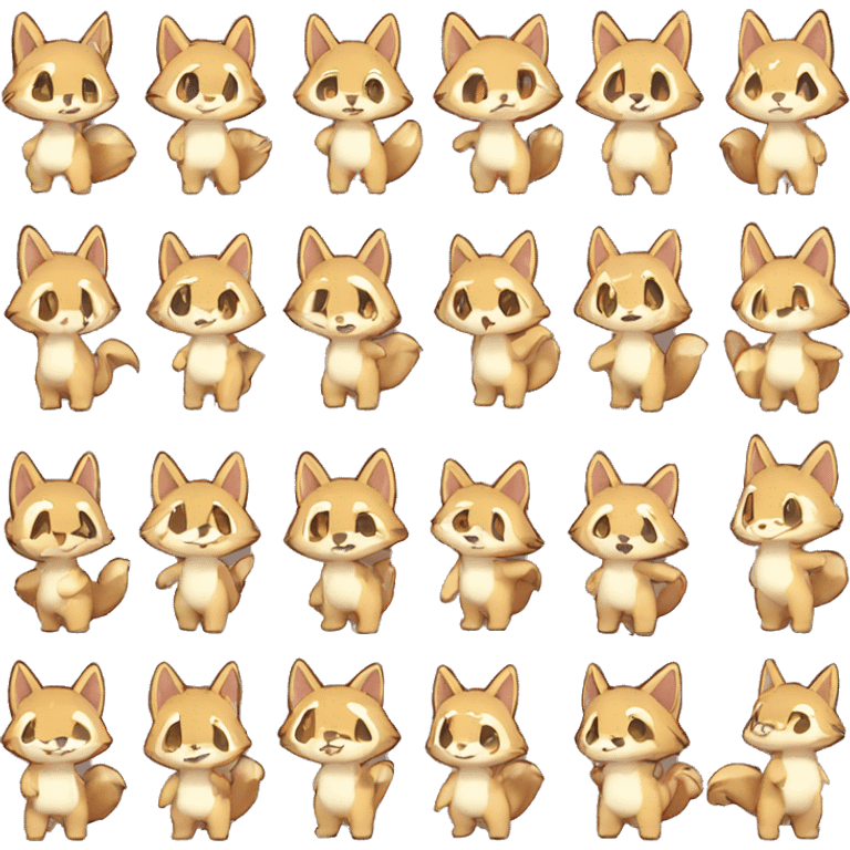 patterns, Kemono-style, Chibi, Anthro-Fur-Sona-Fakémon, Full Body emoji