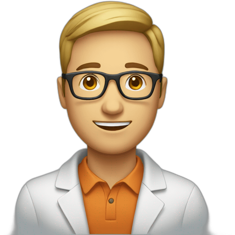 a instructional designer, with round glasses, male emoji