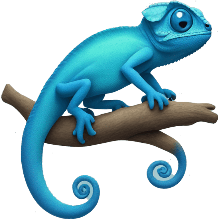 blue chameleon emoji