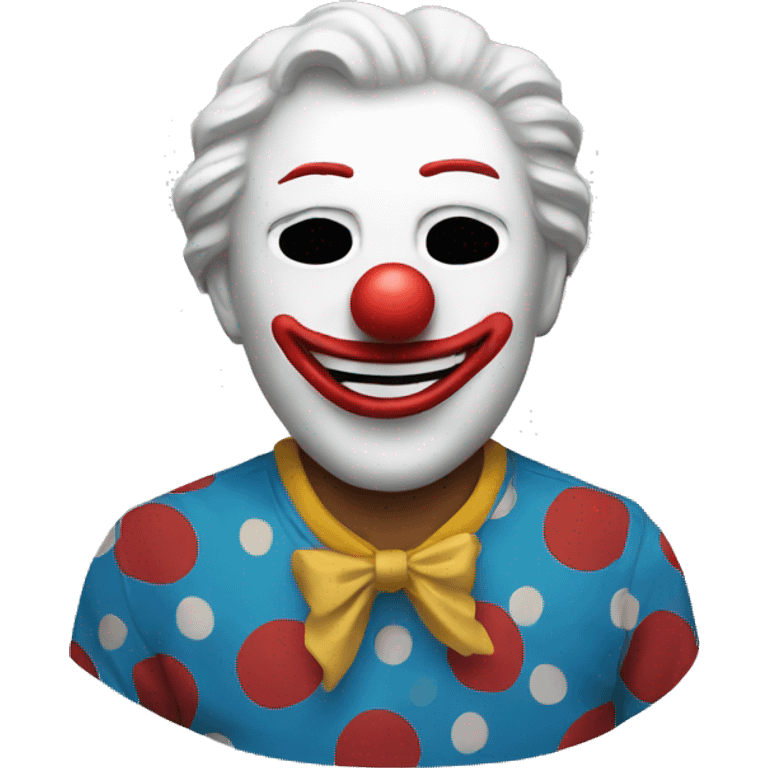 Man taking off clown mask emoji