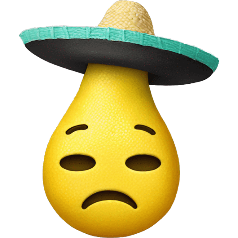 Sad lemon with sombrero  emoji