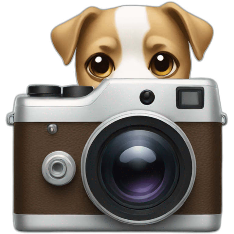 camera with dog emoji