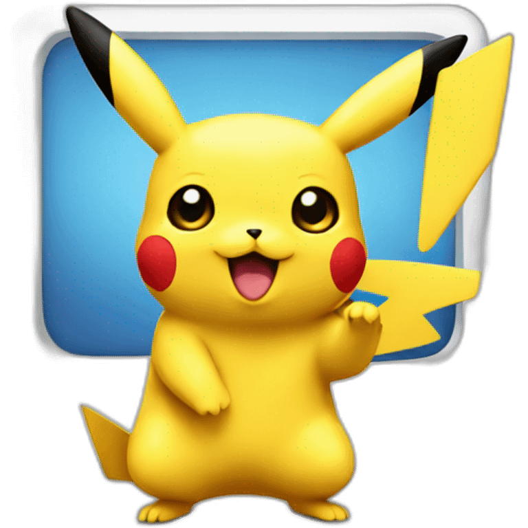 Pikachu working emoji