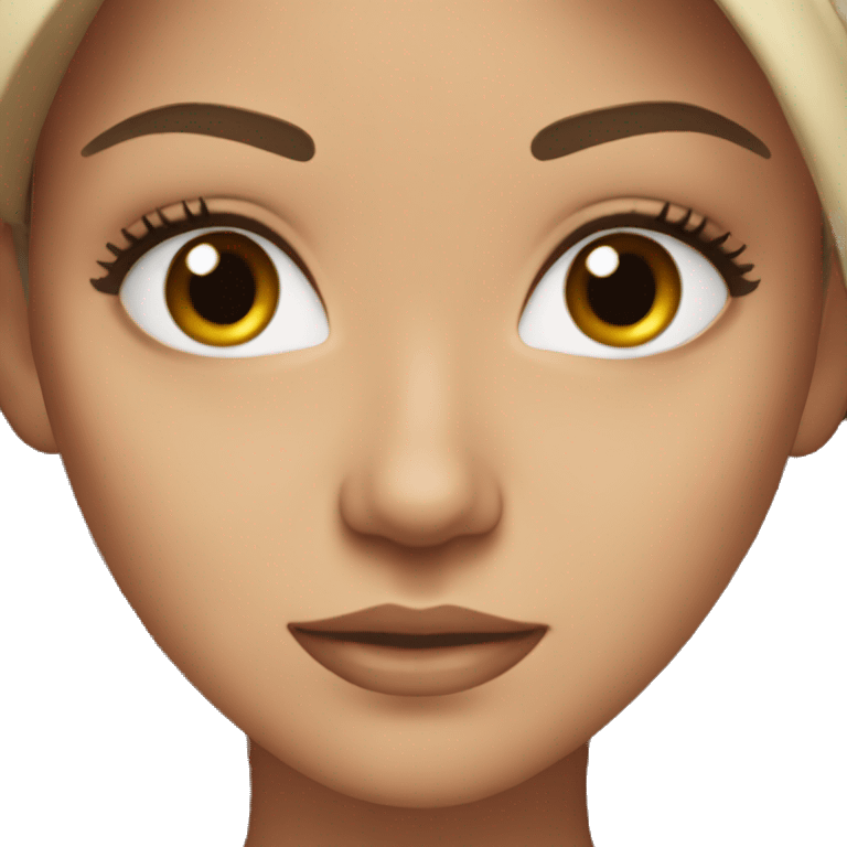 White women brown eyes and brown hair really cute  emoji