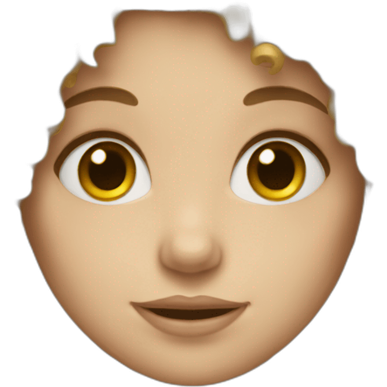 girl with curly hair and white skin emoji