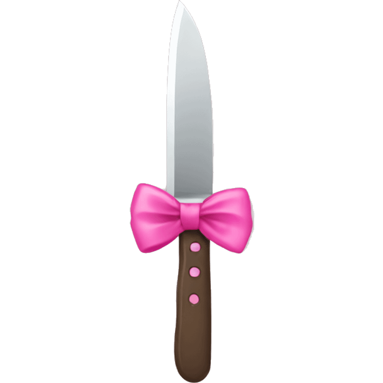 Knife with a pink bow emoji