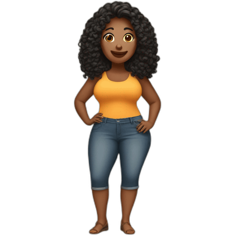 Curvy woman emoji