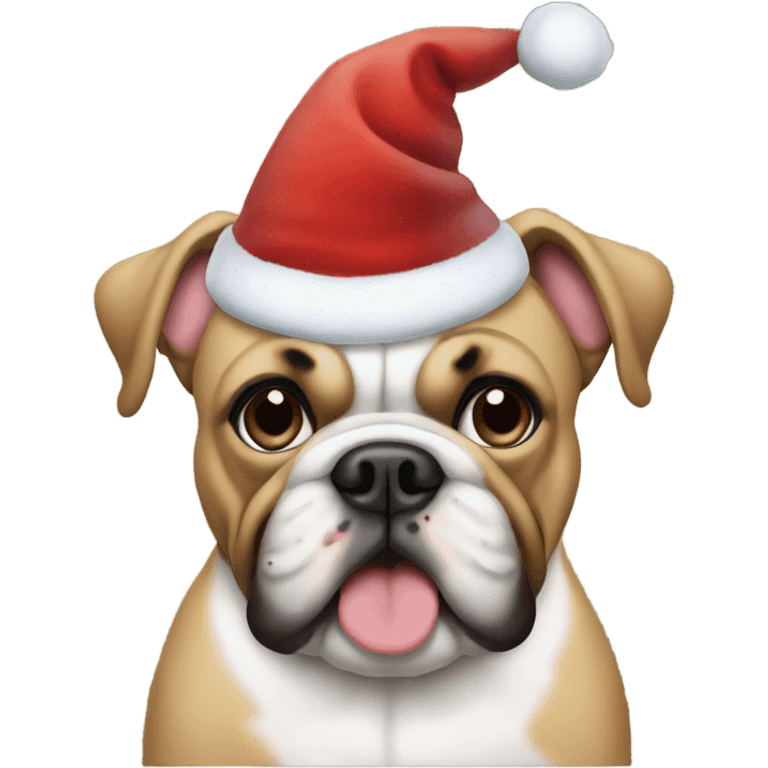 christmas bulldog emoji