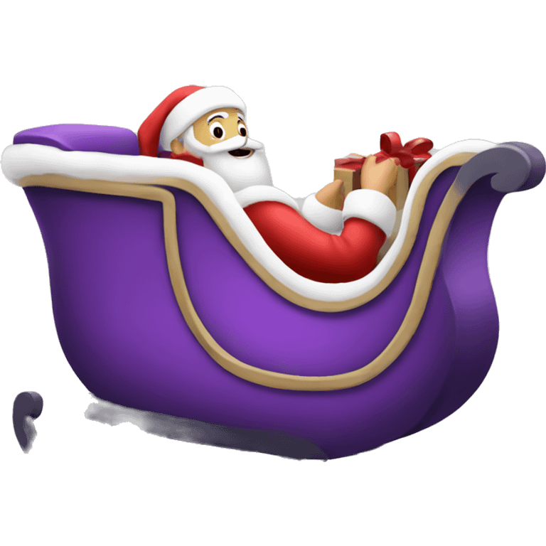 Purple Santa’s sleigh  emoji