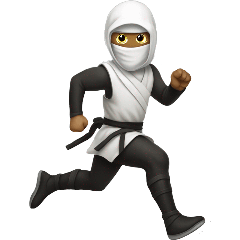 ninja white skin running emoji