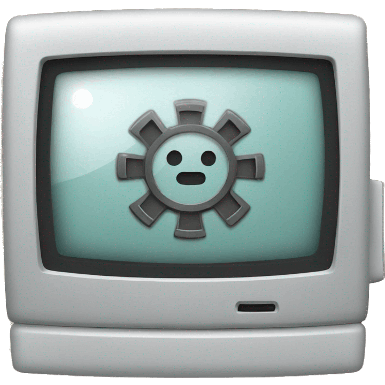 computer with a magnet and a gear emoji