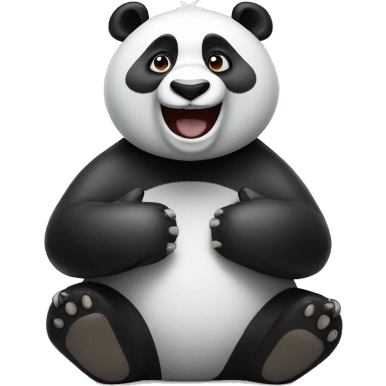 Panda saying hi emoji