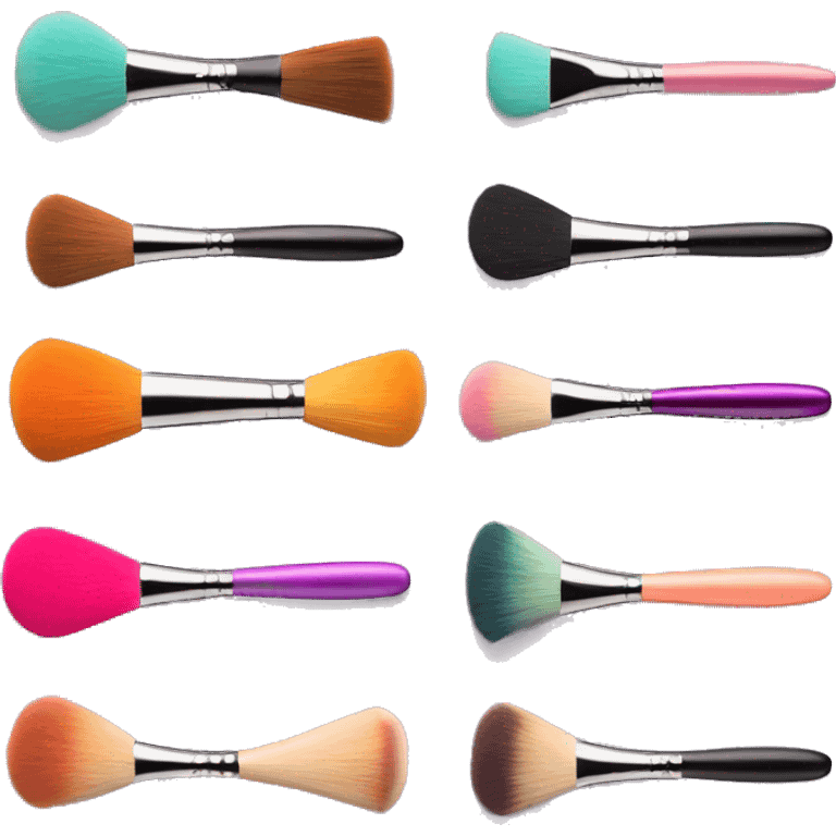 makeup brushes and palettes emoji