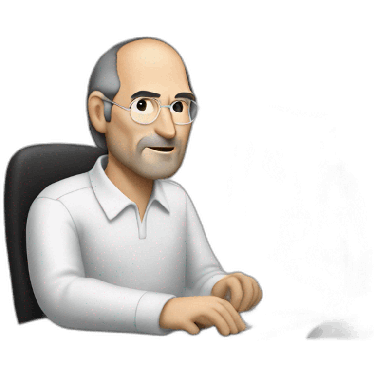 Steve jobs working on pc emoji