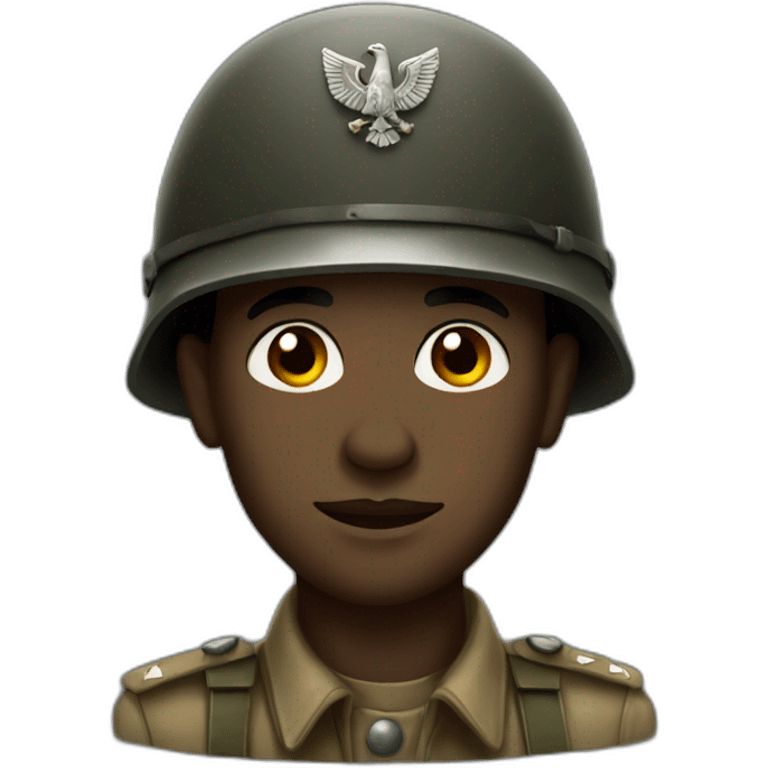 black man as a world war two german soldier emoji