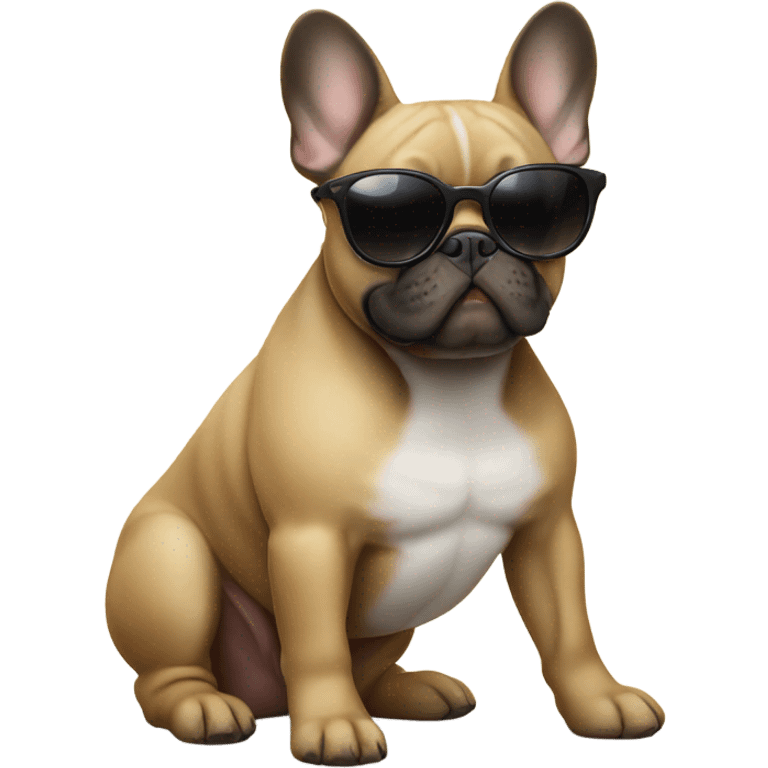 French bulldog with shades emoji