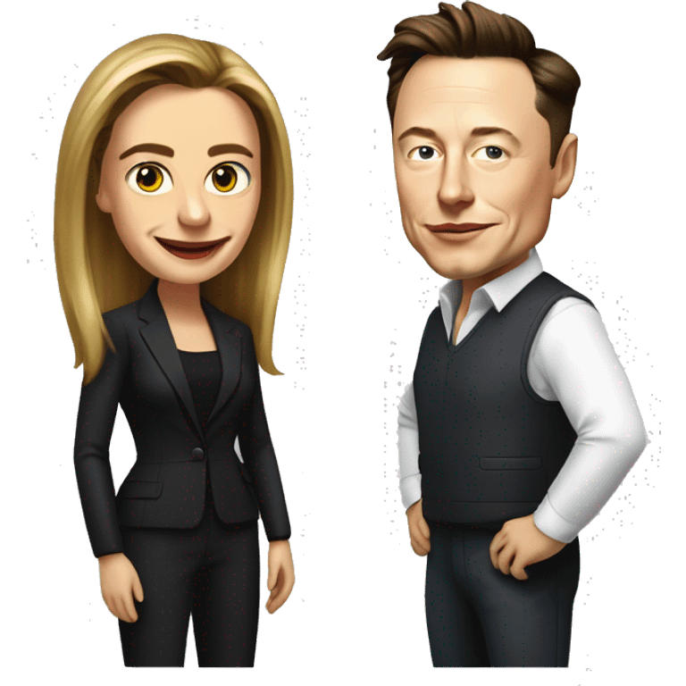 Elon musk and Giorgia meloni emoji