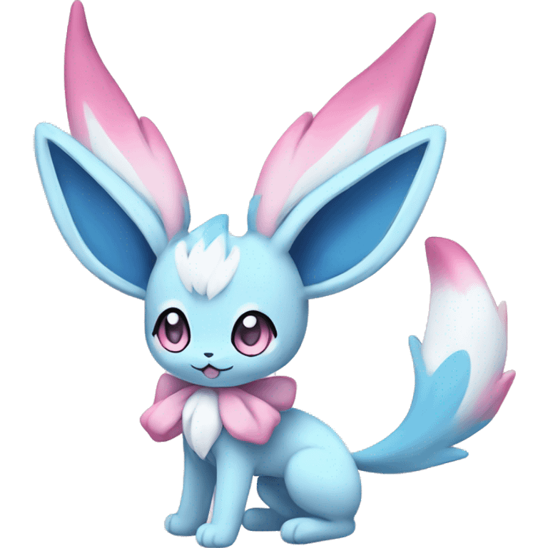 Kawaii Sylveon-Glaceon Full Body emoji