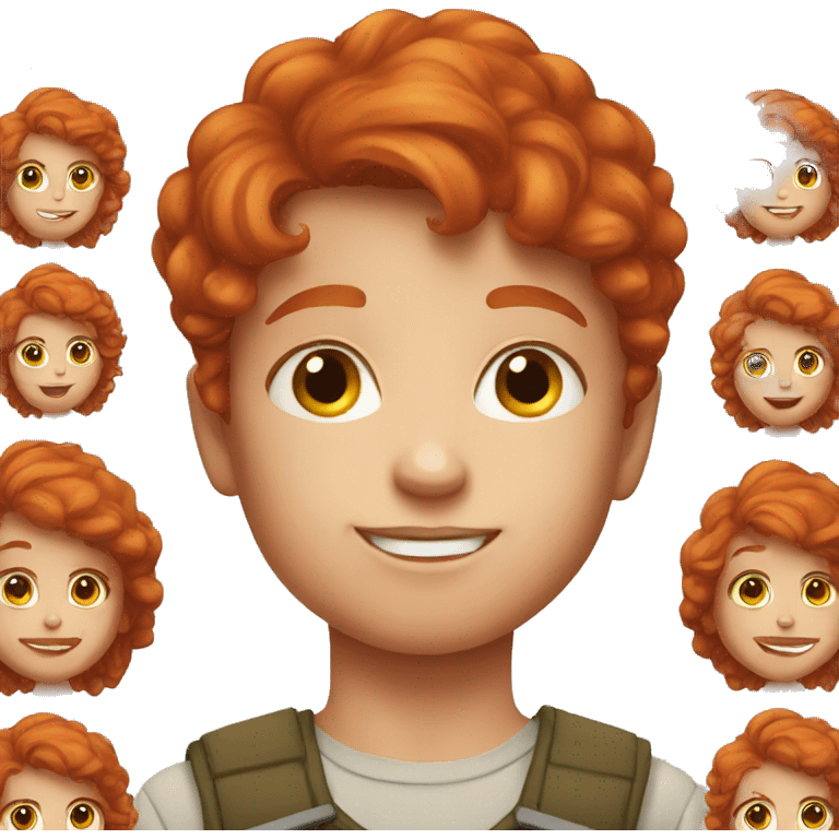 5 years old red headed kid emoji