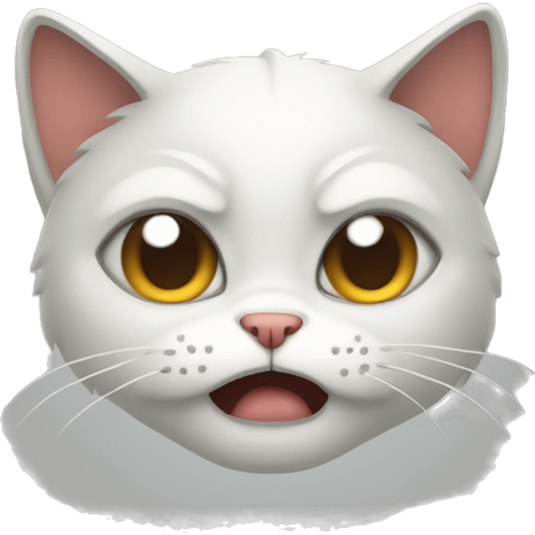 Cute angry cat emoji