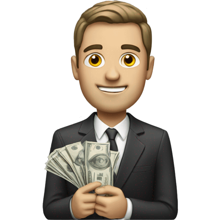 white man with money emoji