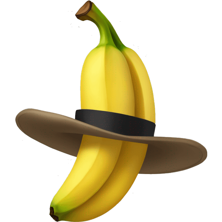 banane avec un chapeau emoji